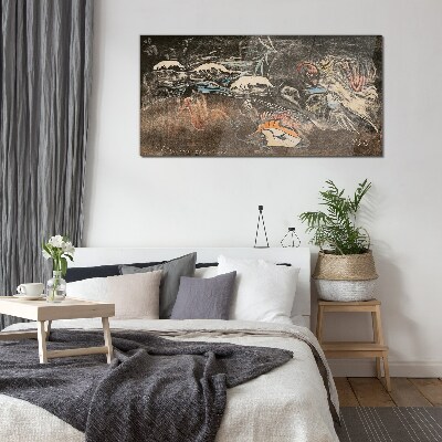 Bild auf glas Der Fluss des Lebens und der Transformation