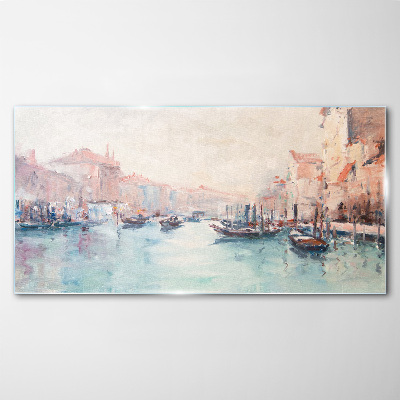 Glasbild Venezianische Morgen
