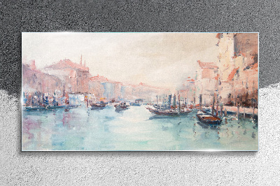 Glasbild Venezianische Morgen