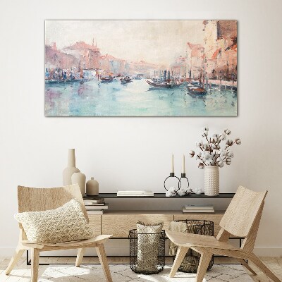Glasbild Venezianische Morgen