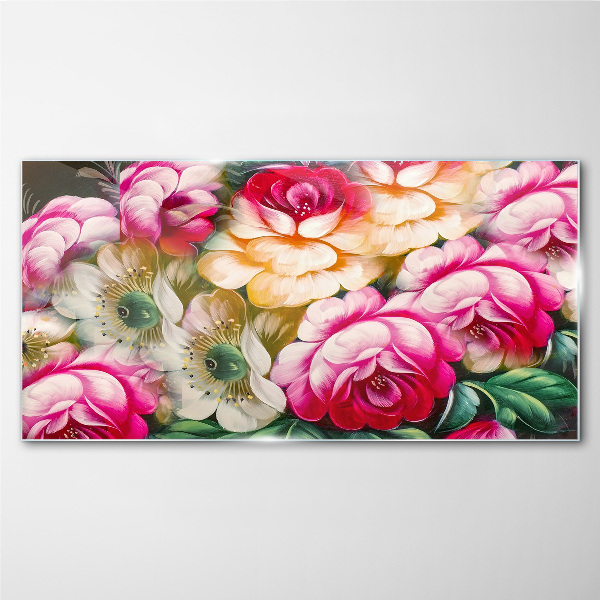 Glasbild Blumenblüte