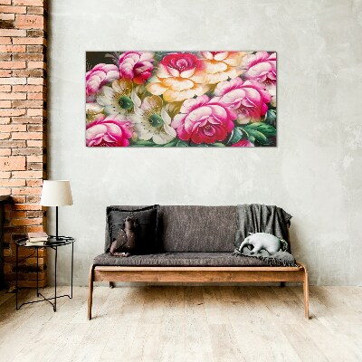 Glasbild Blumenblüte
