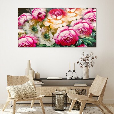 Glasbild Blumenblüte