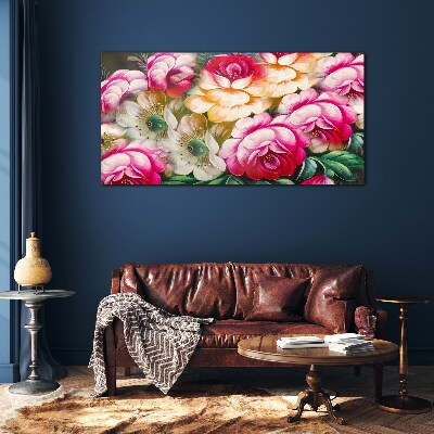 Glasbild Blumenblüte