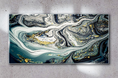 Glasbild Goldene Adern in den Meerestiefen