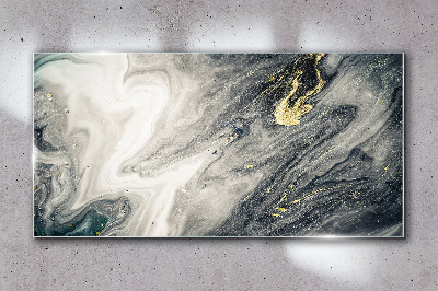 Glasbild Goldene Streifen in den Meerestiefen