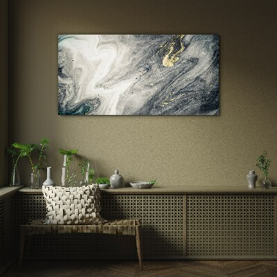 Glasbild Goldene Streifen in den Meerestiefen