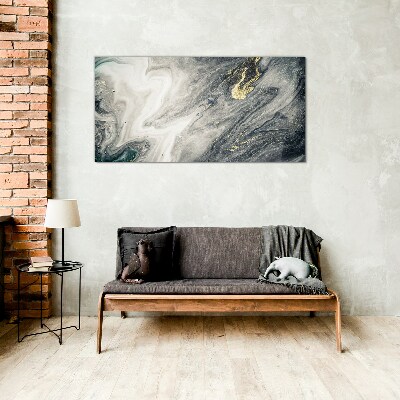 Glasbild Goldene Streifen in den Meerestiefen
