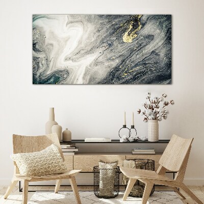 Glasbild Goldene Streifen in den Meerestiefen
