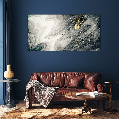 Glasbild Goldene Streifen in den Meerestiefen