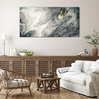 Glasbild Goldene Streifen in den Meerestiefen