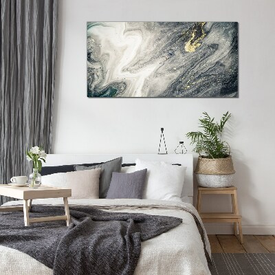 Glasbild Goldene Streifen in den Meerestiefen