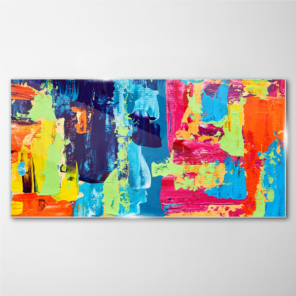 Glasbild Bunte Abstraktion auf Glas