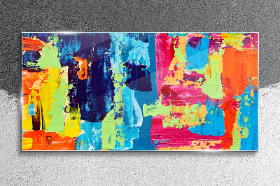 Glasbild Bunte Abstraktion auf Glas