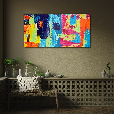 Glasbild Bunte Abstraktion auf Glas