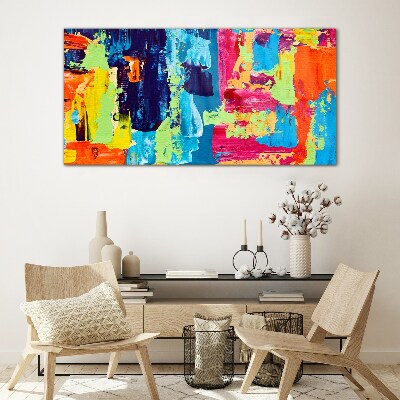 Glasbild Bunte Abstraktion auf Glas