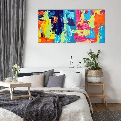 Glasbild Bunte Abstraktion auf Glas