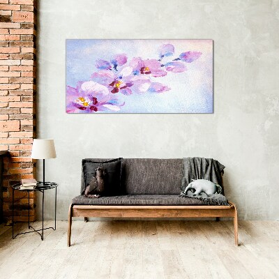 Bild auf glas drucken Ein floraler Traum in Pastelltönen