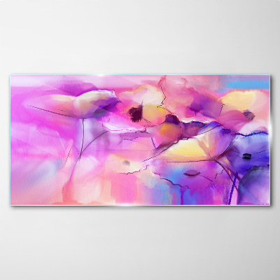 Glasbild Blumenträume in Rosatönen