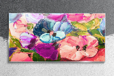 Foto auf glas Blumen malen