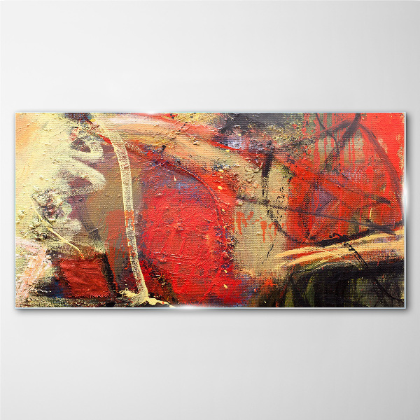 Foto glasbild Abstrakte Landschaft mit intensiven Farben