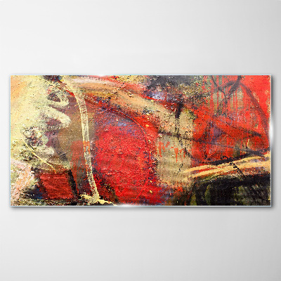 Foto glasbild Abstrakte Landschaft mit intensiven Farben