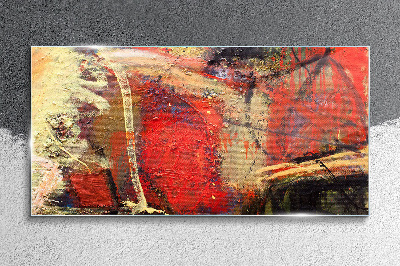 Foto glasbild Moderne Ölgemälde