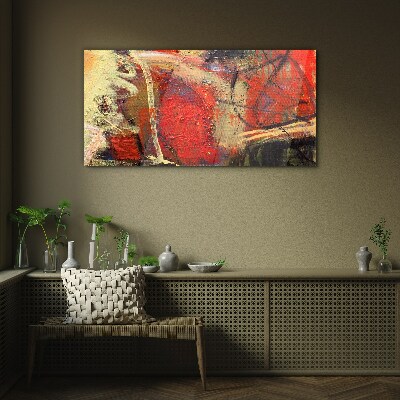 Foto glasbild Moderne Ölgemälde