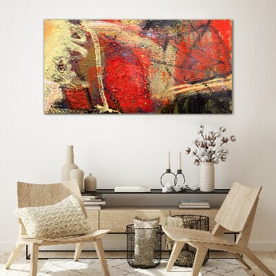 Foto glasbild Abstrakte Landschaft mit intensiven Farben