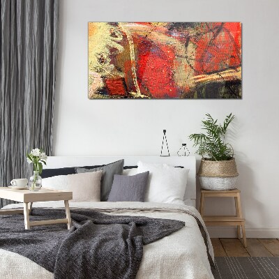 Foto glasbild Moderne Ölgemälde
