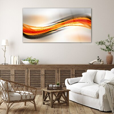 Glasbild Dynamische Farbwellen