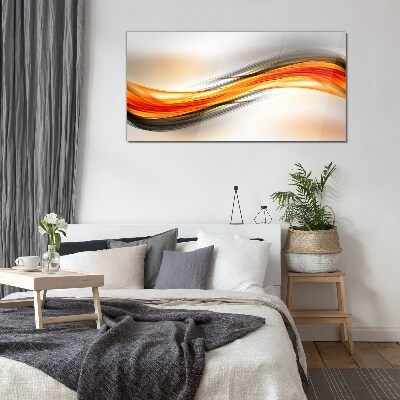Glasbild Dynamische Farbwellen