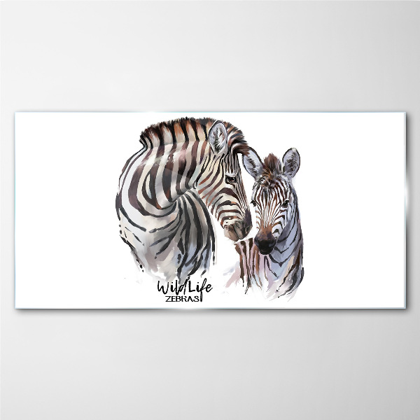 Glasbild Zebra-Tierstreifen