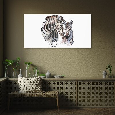 Glasbild Zebra-Tierstreifen