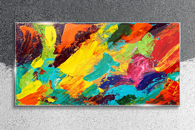 Foto auf glas Lebendige Farben in einem abstrakten Tanz