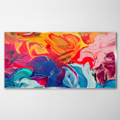 Glasbild Eine bunte Welle der Emotionen