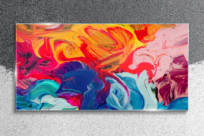 Glasbild Eine bunte Welle der Emotionen