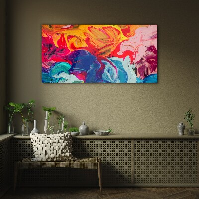Glasbild Eine bunte Welle der Emotionen