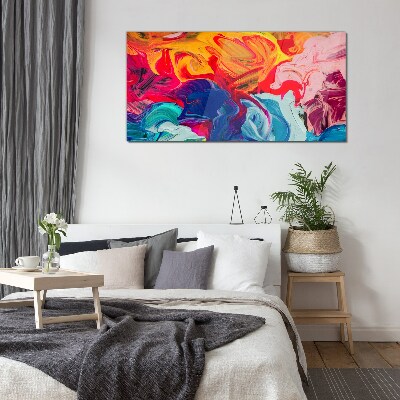 Glasbild Eine bunte Welle der Emotionen