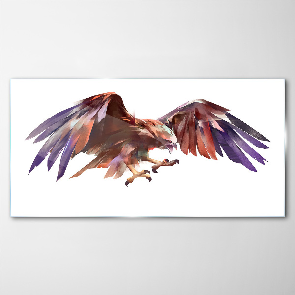 Glasbild Dynamischer Flug des Adlers