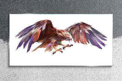 Glasbild Dynamischer Flug des Adlers