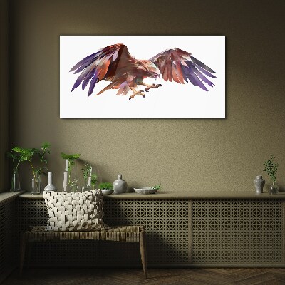 Glasbild Dynamischer Flug des Adlers
