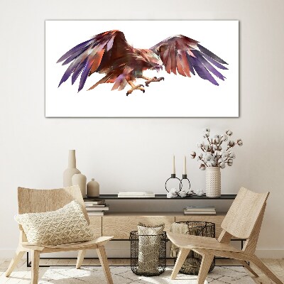 Glasbild Dynamischer Flug des Adlers
