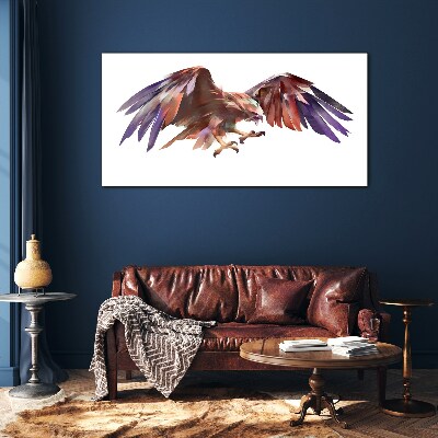 Glasbild Dynamischer Flug des Adlers