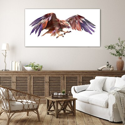 Glasbild Dynamischer Flug des Adlers