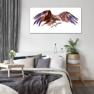 Glasbild Dynamischer Flug des Adlers