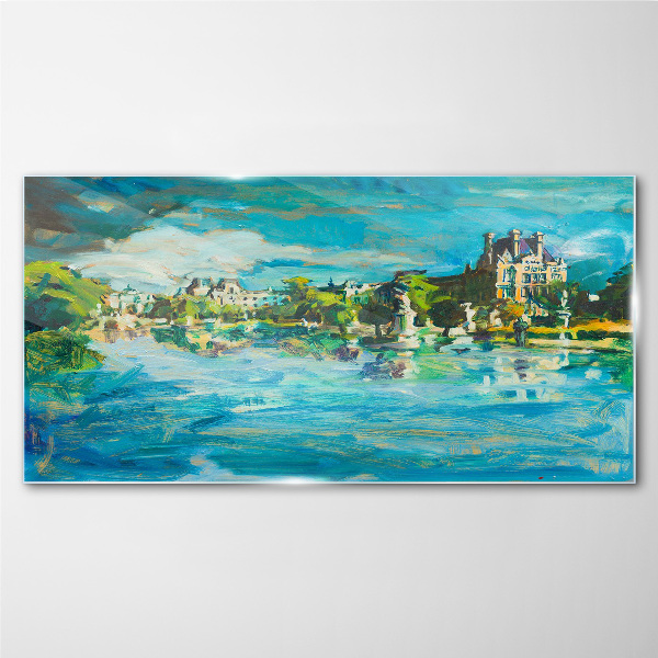 Foto auf glas Der Stausee im Sonnenlicht