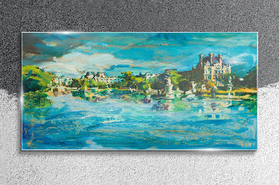 Foto auf glas Der Stausee im Sonnenlicht