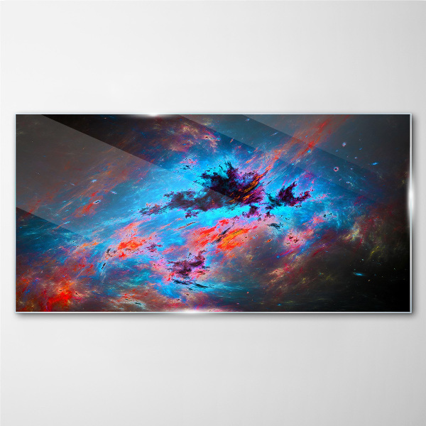 Bild auf glas drucken Kosmischer Tanz der Farben