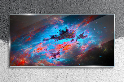 Bild auf glas drucken Kosmischer Tanz der Farben